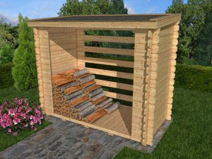 Woodshed 2,24x1,44 m, tl. 28 mm, objem 4,6 m3